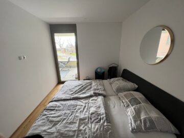 Neubau: Hochwertige 2 Zimmerwohnung mit Balkon in Götzis zu vermieten - Schlafzimmer